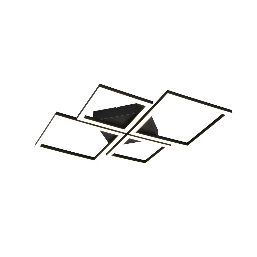 Lampe de plafond moderne Quilo Carré noir