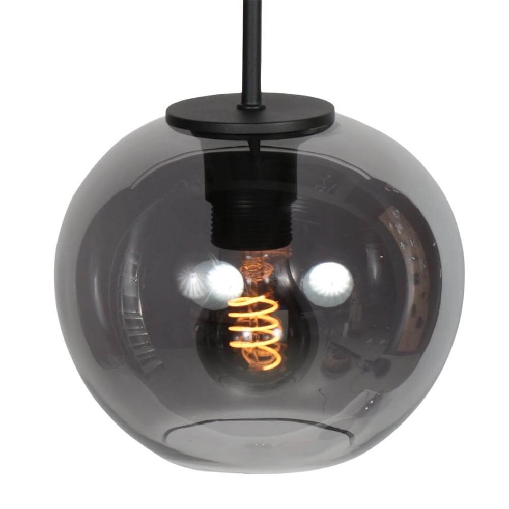 Suspension HaloSwap avec 1 boule de verre à fumée Ø 20cm Steinhauer 8712746179736