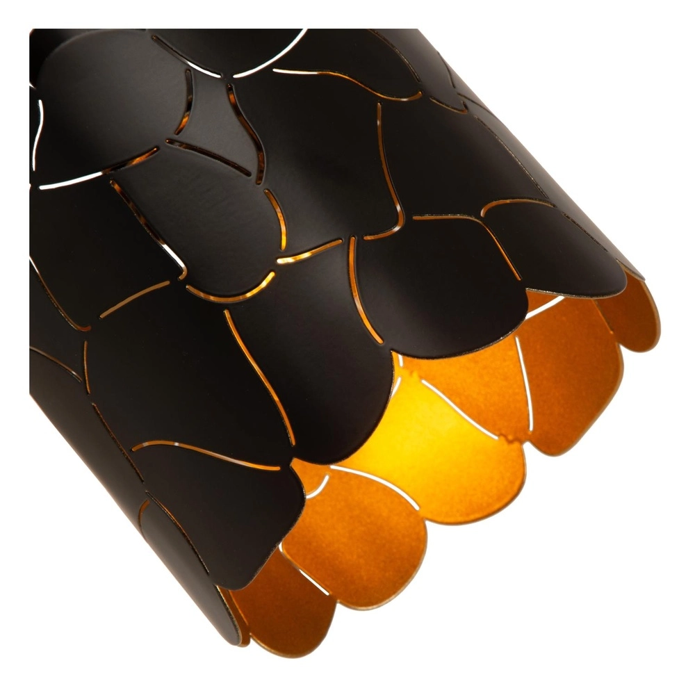 Lampe murale Almelo Noir avec or à l’intérieur Lucide 5411212211866