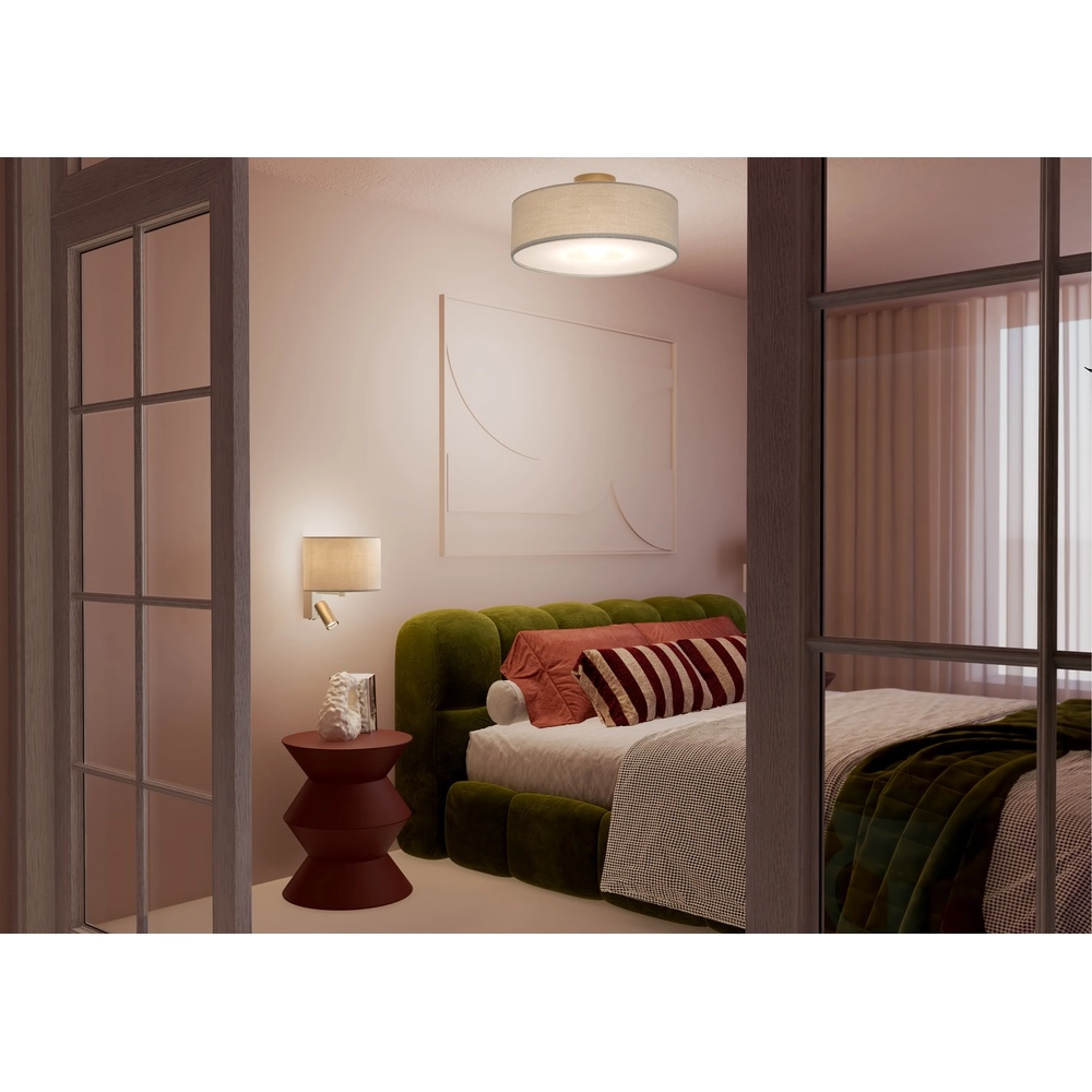 Lampe murale crème Santana avec abat-jour de lampe Lyora 5903139116541
