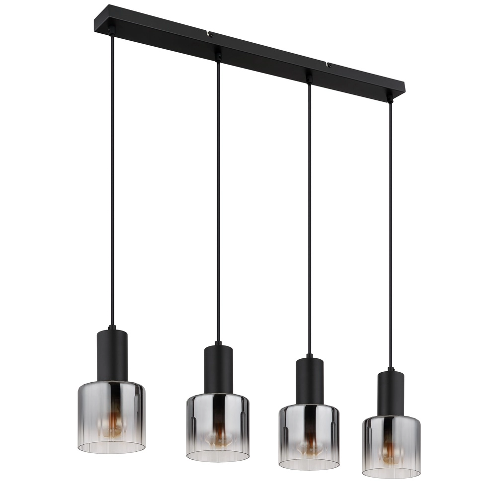 Lampe pendante de conception Jack Noir à 4 lumières Globo 9007371507832