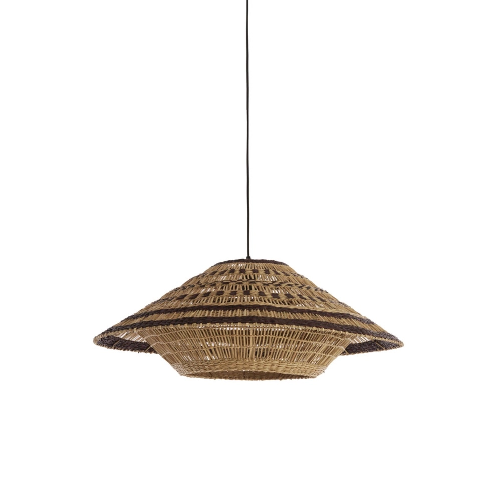Lampe suspendue Owana Ø 80 cm de rotin brun