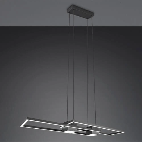 Lampe suspendue LED pour bureau Albany noir Trio 4017807610345