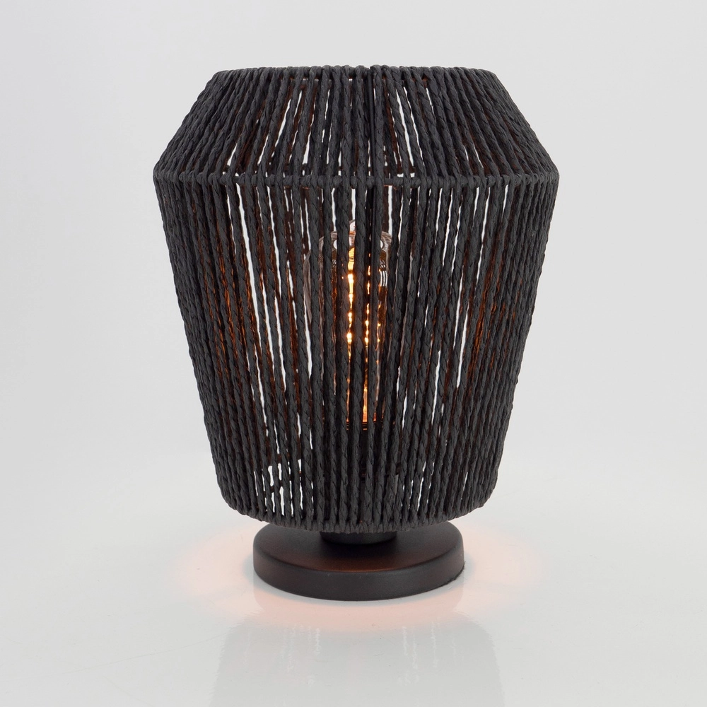 Lampe de table à corde Persley Ø 22cm - noir