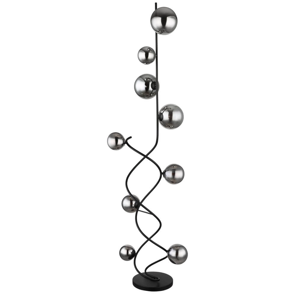 Lampadaire noir Riha 9-Lumière Globo 9007371445806