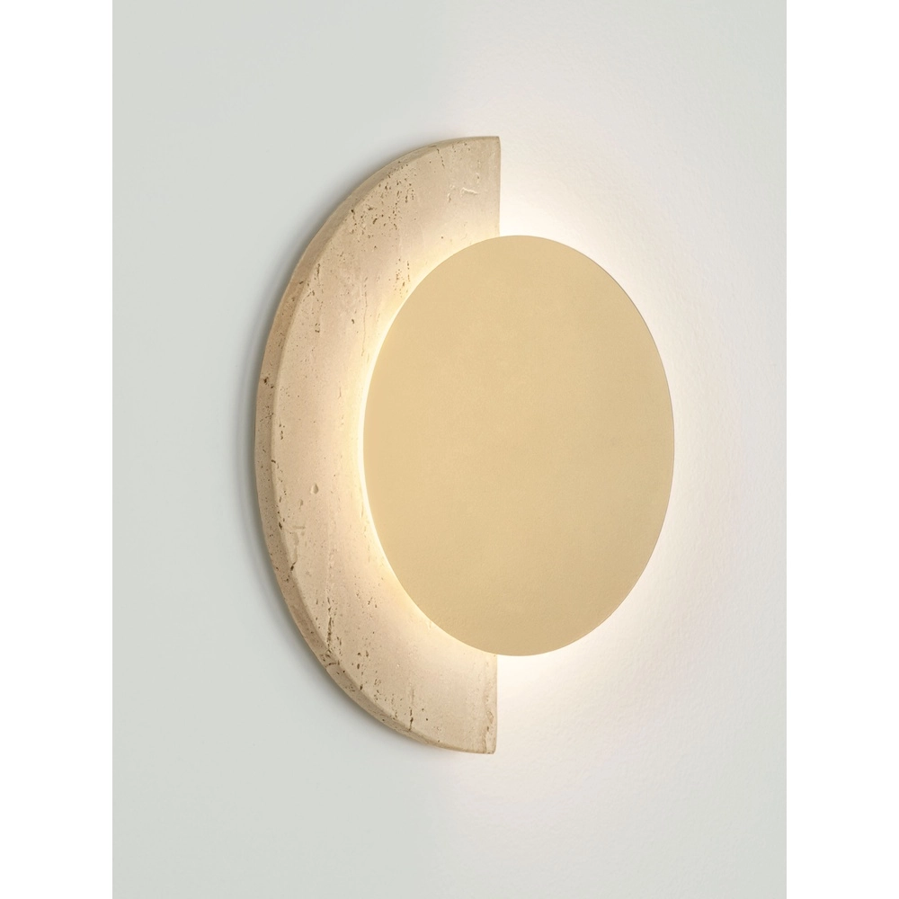 Lampe murale de conception Molli travertin Ø 21cm Lyora 5212063501317