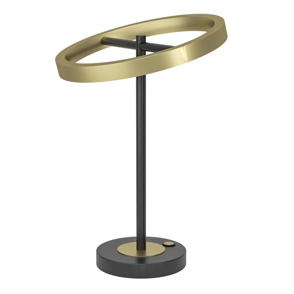 Lampe de table design Brest noir avec or Lampe de table design Brest noir avec or