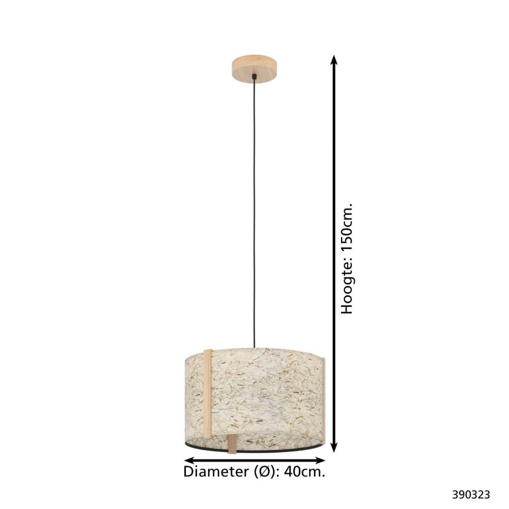 Plafonnier en bois Hontongas avec capuche beige Stars of Light 9008606274628