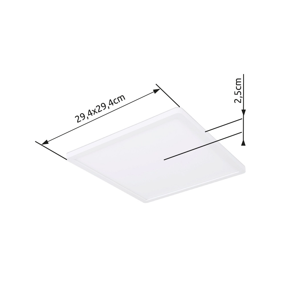 Éclairage de plafond Sapana carré 29,4 cm blanc Globo 9007371402403