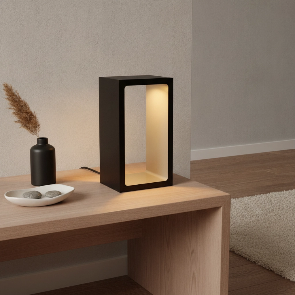 Lampe de table design Corridor noir avec or