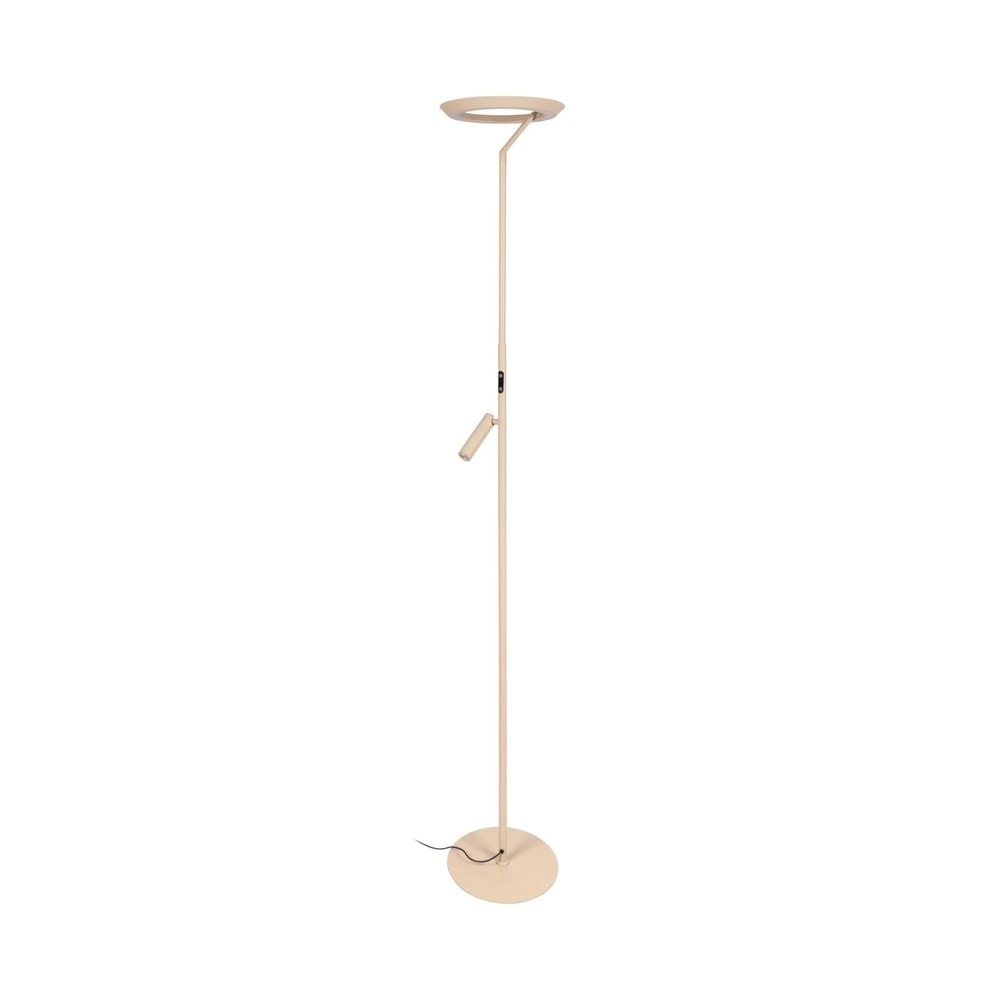 Lampadaire de conception Celeste brun sable Ø 28cm avec lumière de lecture
