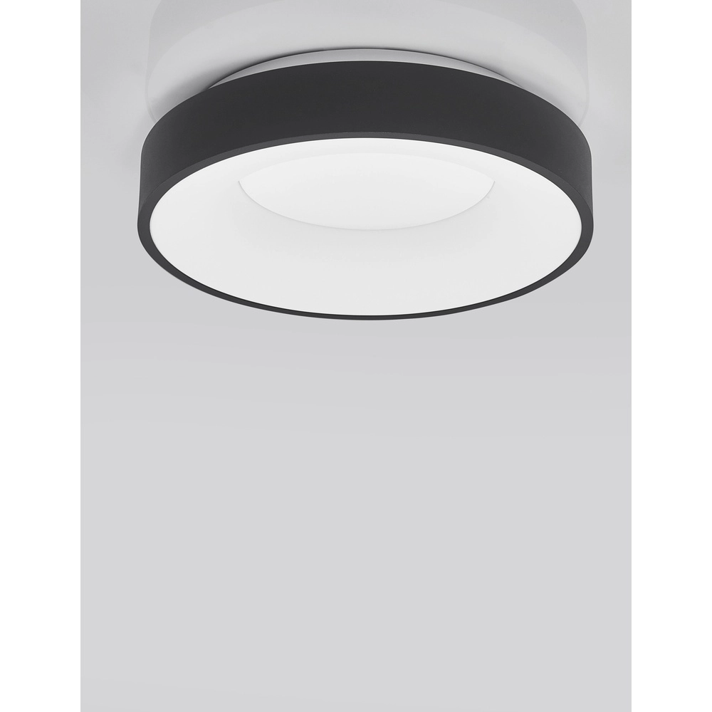 Plafonnier Rando Thin noir Ø 38cm Lyora 5212017420039