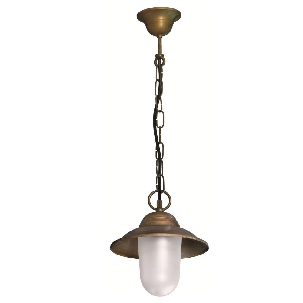 Lampe suspendue de porche Maritime rural 22cm marron cuivré