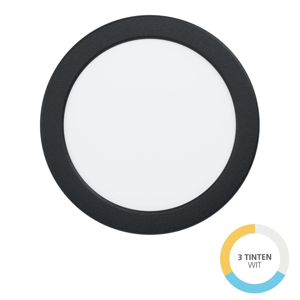 Lumière de plafond IP44 Fueva 6 rond - noir - Ø 16,8 cm