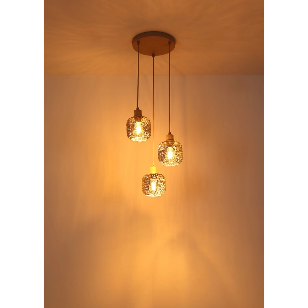 Lampe suspendue Antonio Brun sable rond à 3 parties Globo 9007371572724