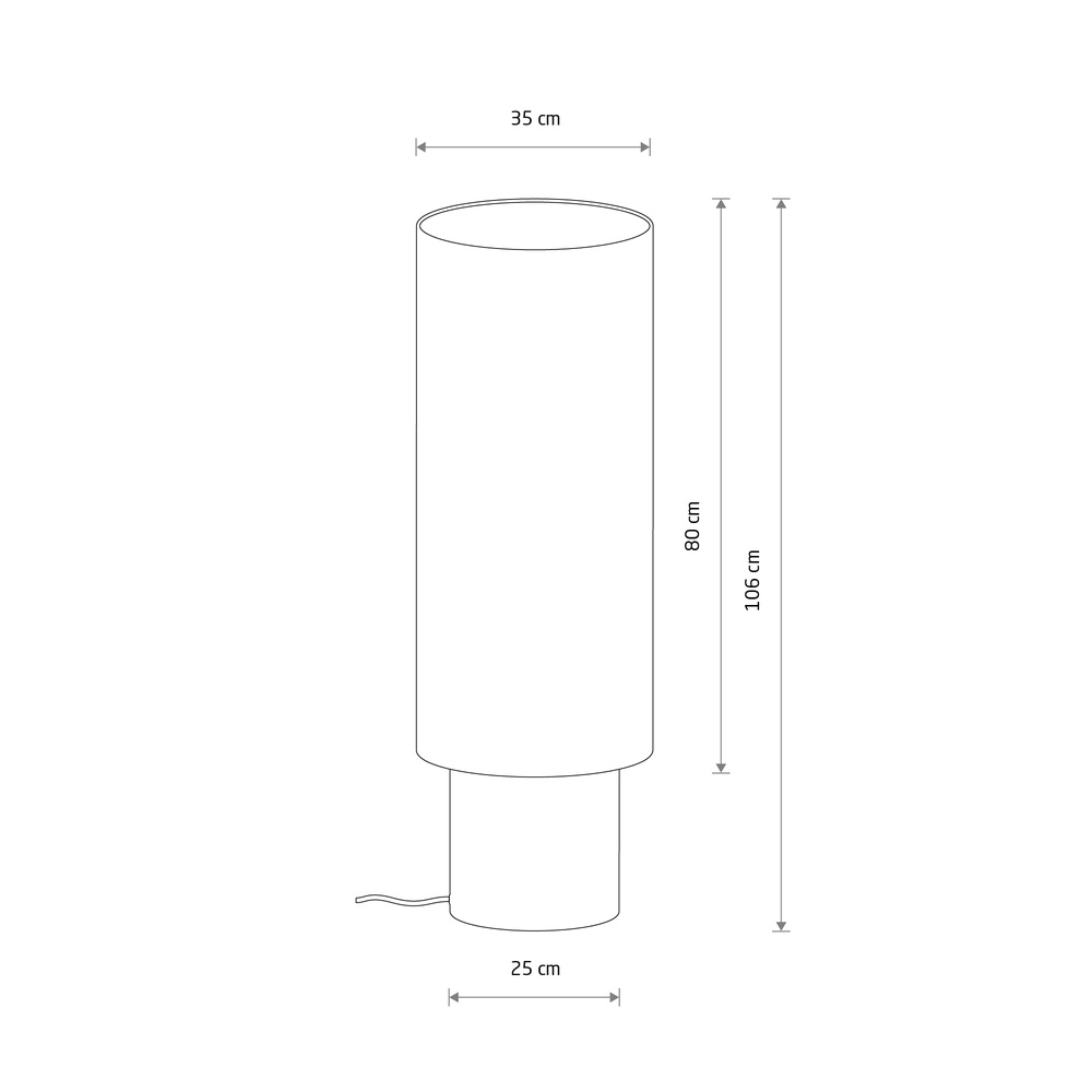Lampe de pied Santana Ø crème 35cm Lyora 5903139122030
