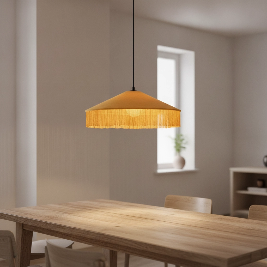 Lampe pendante Tiffany Velvy jaune Lyora 5212017493774