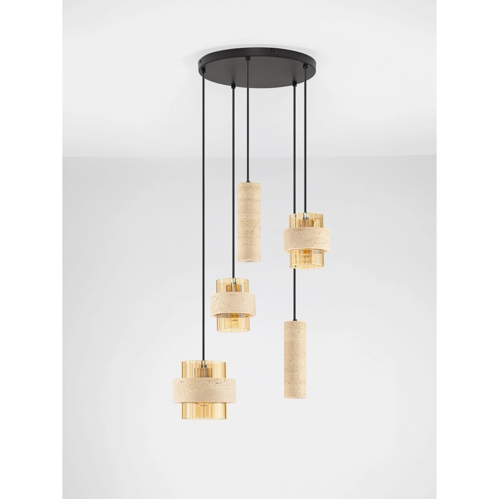 Lampe pendante moderne Melony brun sable Lyora 5212063501256