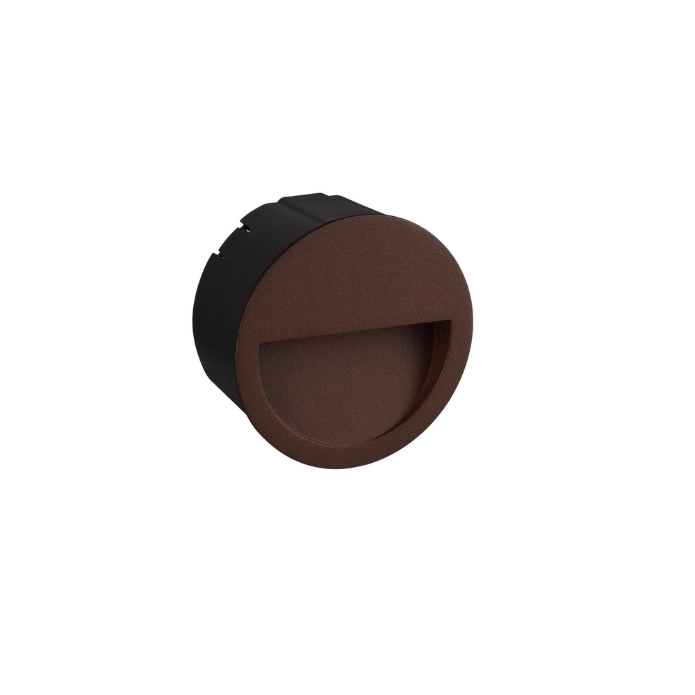 Lampe murale ronde encastrée Sete Brun rouille Lyora 5212017497994