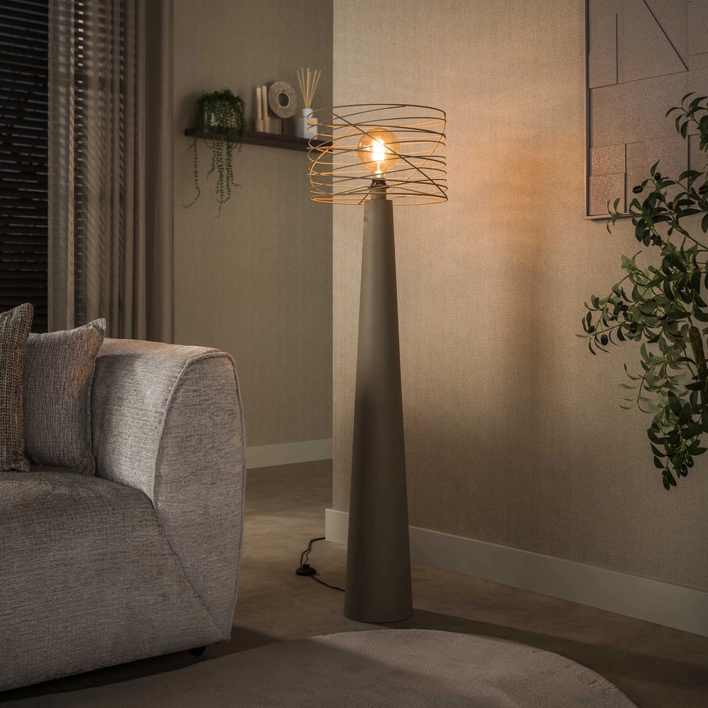 Lampe de pied en sable Curl avec capuchon de fil