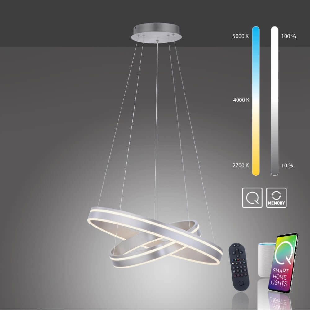 Lampe suspendue Q-Vito Ø 59cm en métal Paul Neuhaus 4012248351482
