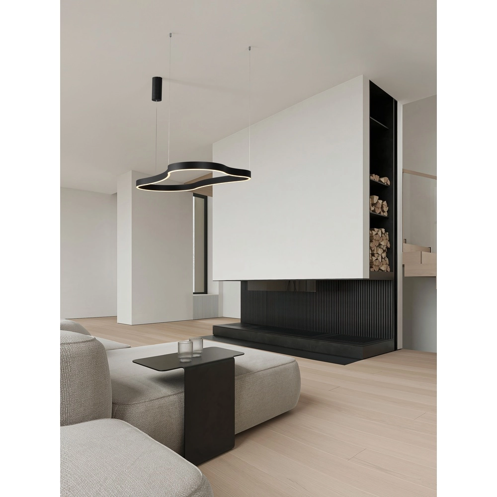 Suspension de forme naturelle Dussa noir 120cm Lyora 5212017463074