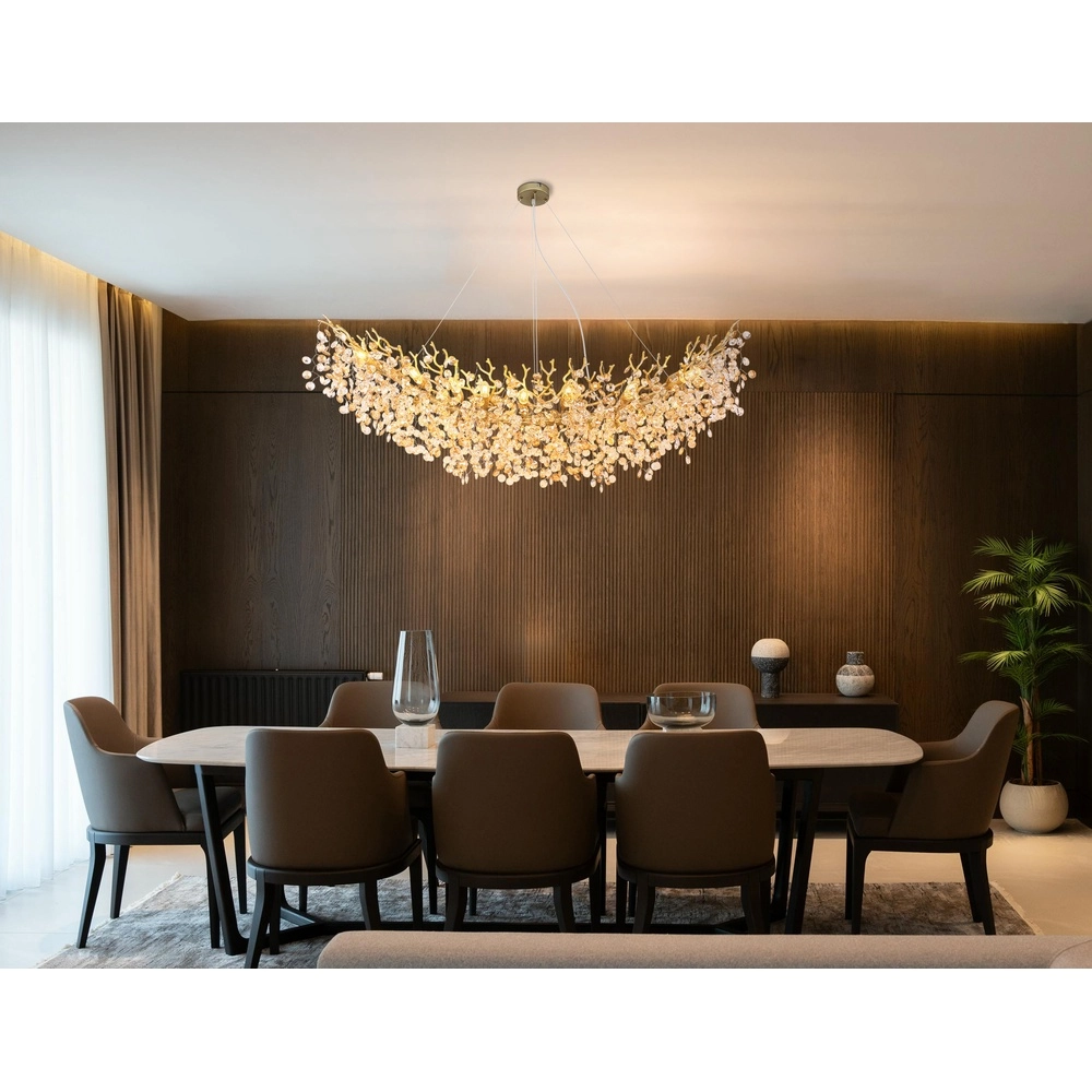 Lampe suspendue Queena Or 150cm Globo 9007371522705