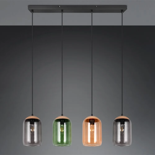 Lampe de table à manger en verre Cork 4 lumières Trio 4017807622997