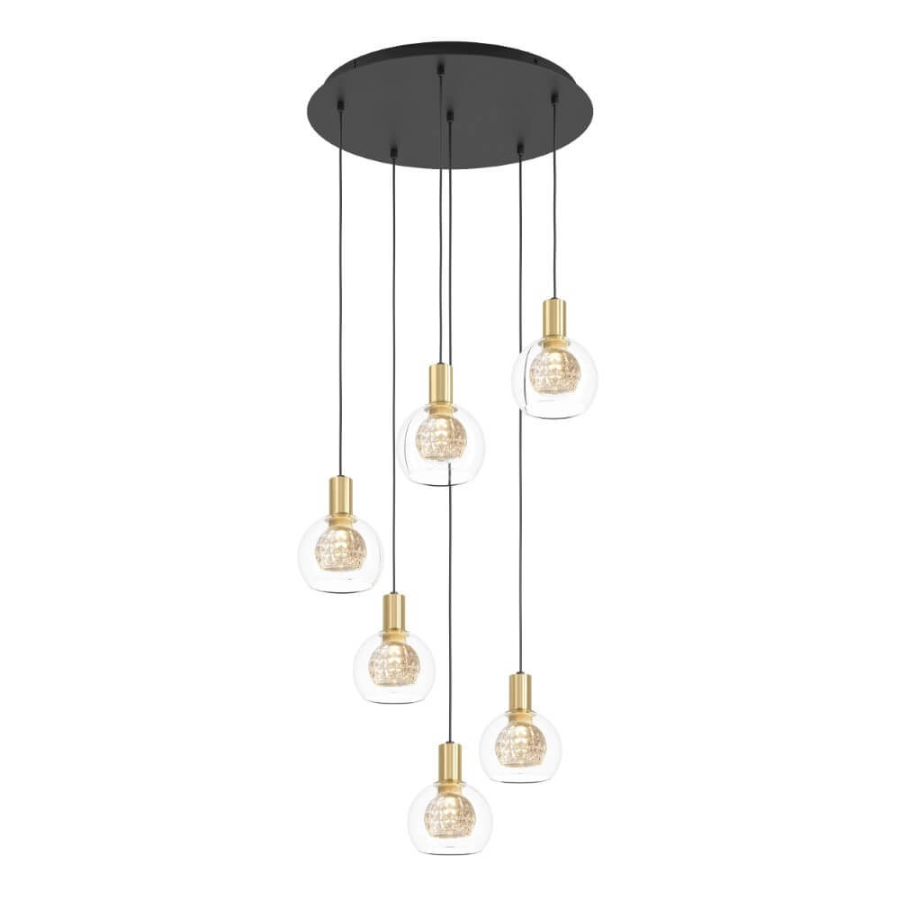 Lampe suspendue design Terque or noir Lampe suspendue design Terque or noir