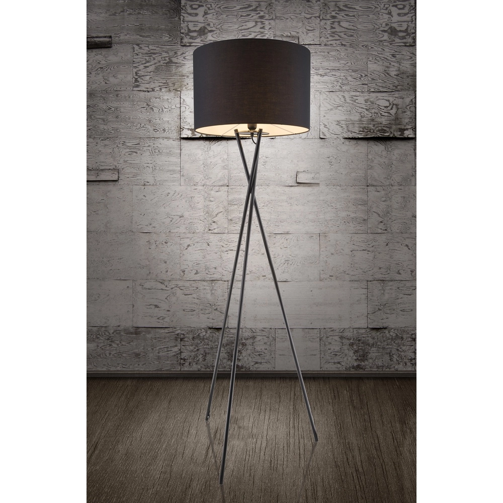 Lampe sur pied trépied Gustav Noir Globo 9007371325849