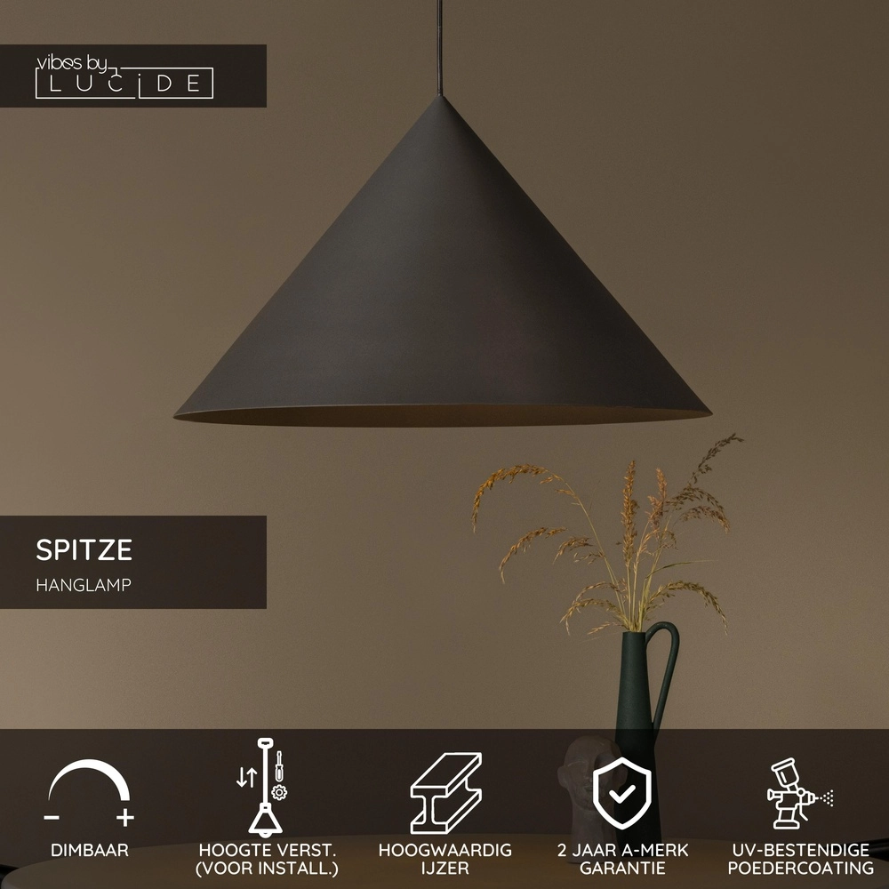 Conception de la lampe suspendue Spitze gris Lucide Vibes 5411212212191