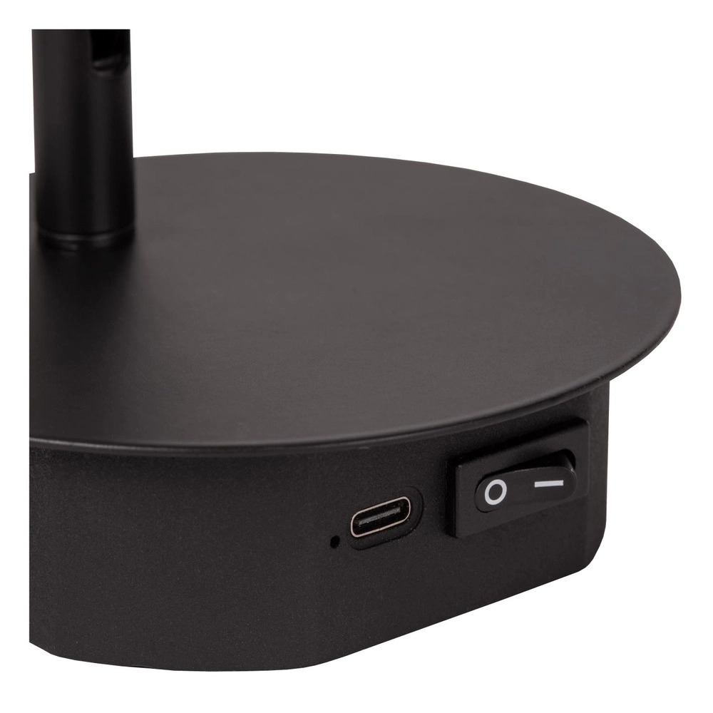 Lumière murale magnétique Jolijn Lampe de chevet noire rechargeable Lucide 5411212771353