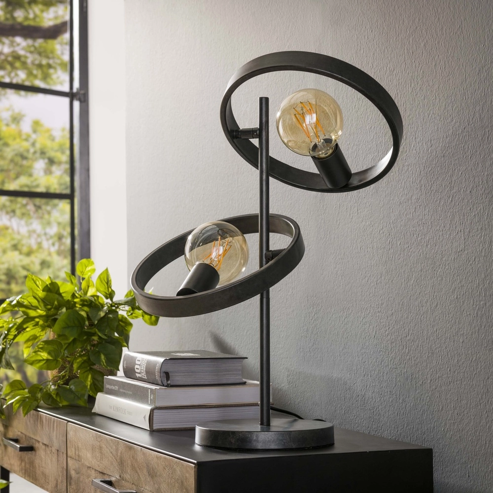 Lampe de table Rings Hover 53 cm de haut - charbon de bois Lyora 8716803513297