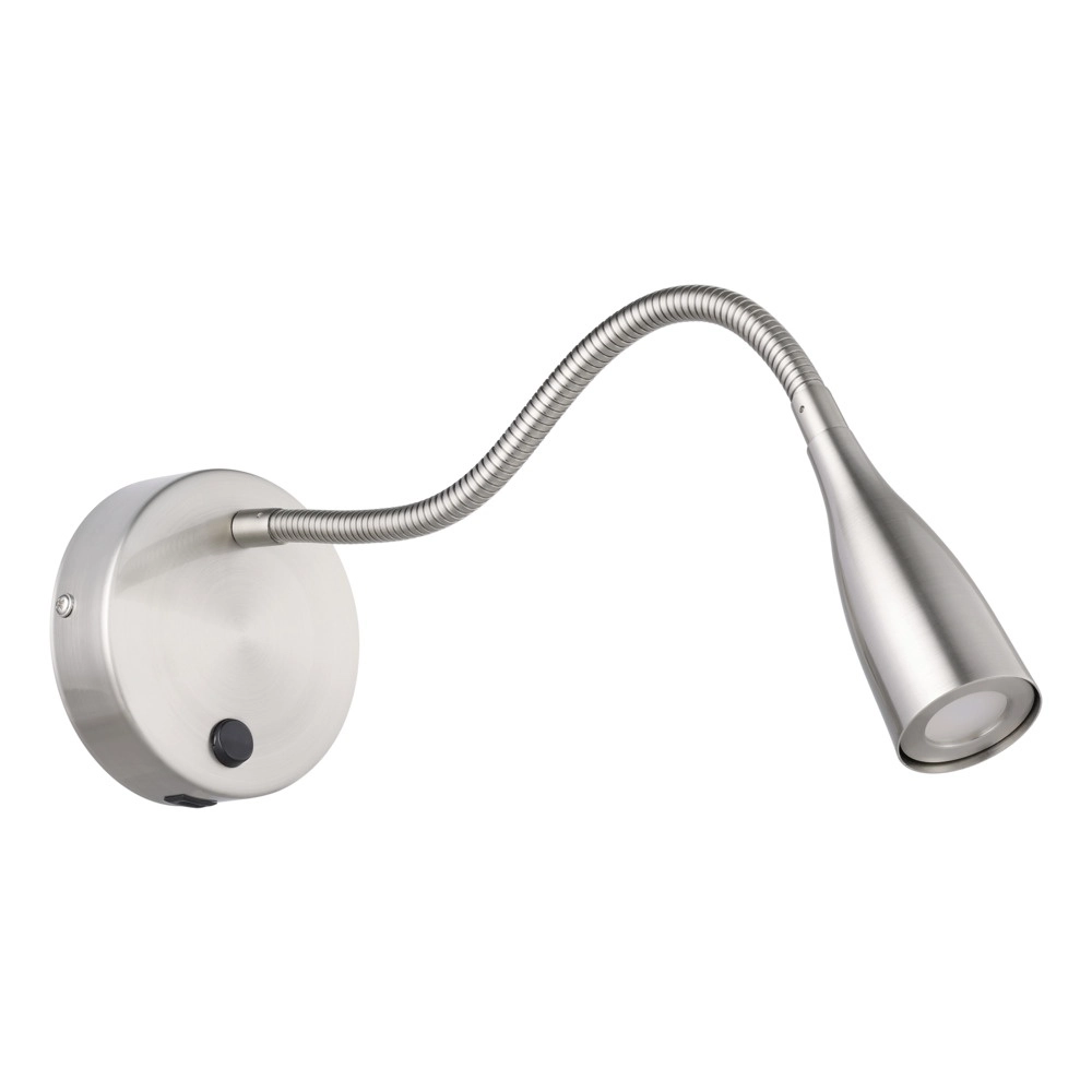 Lampe de chevet Olivandino 1 Nickel flexible