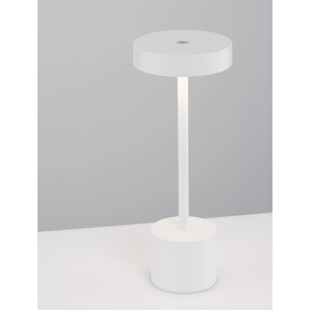 Lampe de table design Fumo Blanc rechargeable Lyora 5212017434746