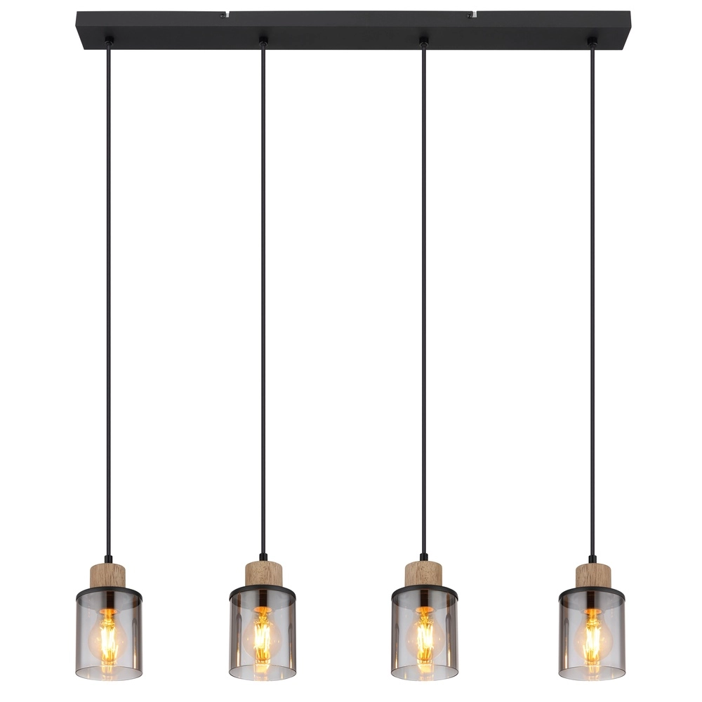 Lampe suspendue à 4 lumières Reid Noir Globo 9007371445264