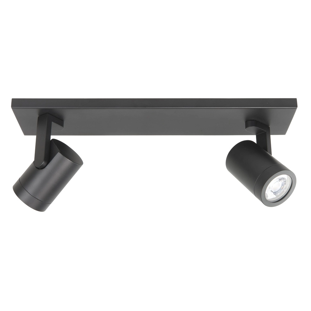Spot monté en surface Halo Spot Noir 2 lumières droit Spot monté en surface Halo Spot Noir 2 lumières droit