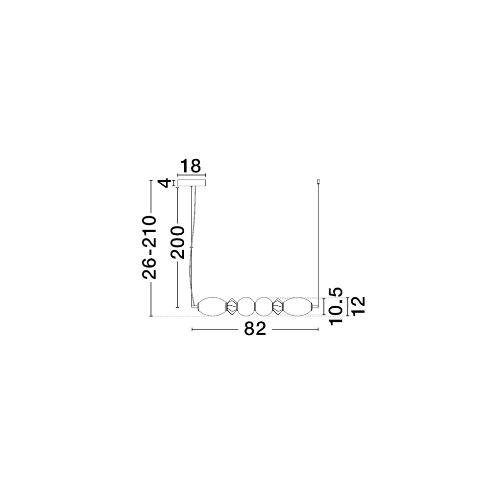 Suspension Pallina horizontal Lyora 5212017484017