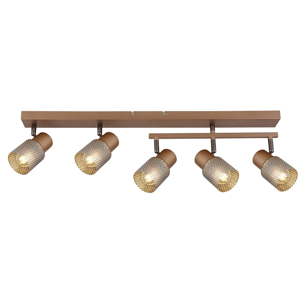 Lampe de plafond Satella 5-café brun clair Globo 9007371471577