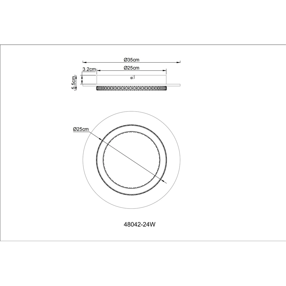 Lampe de plafond Jayden blanc Ø 35cm Globo 9007371528844