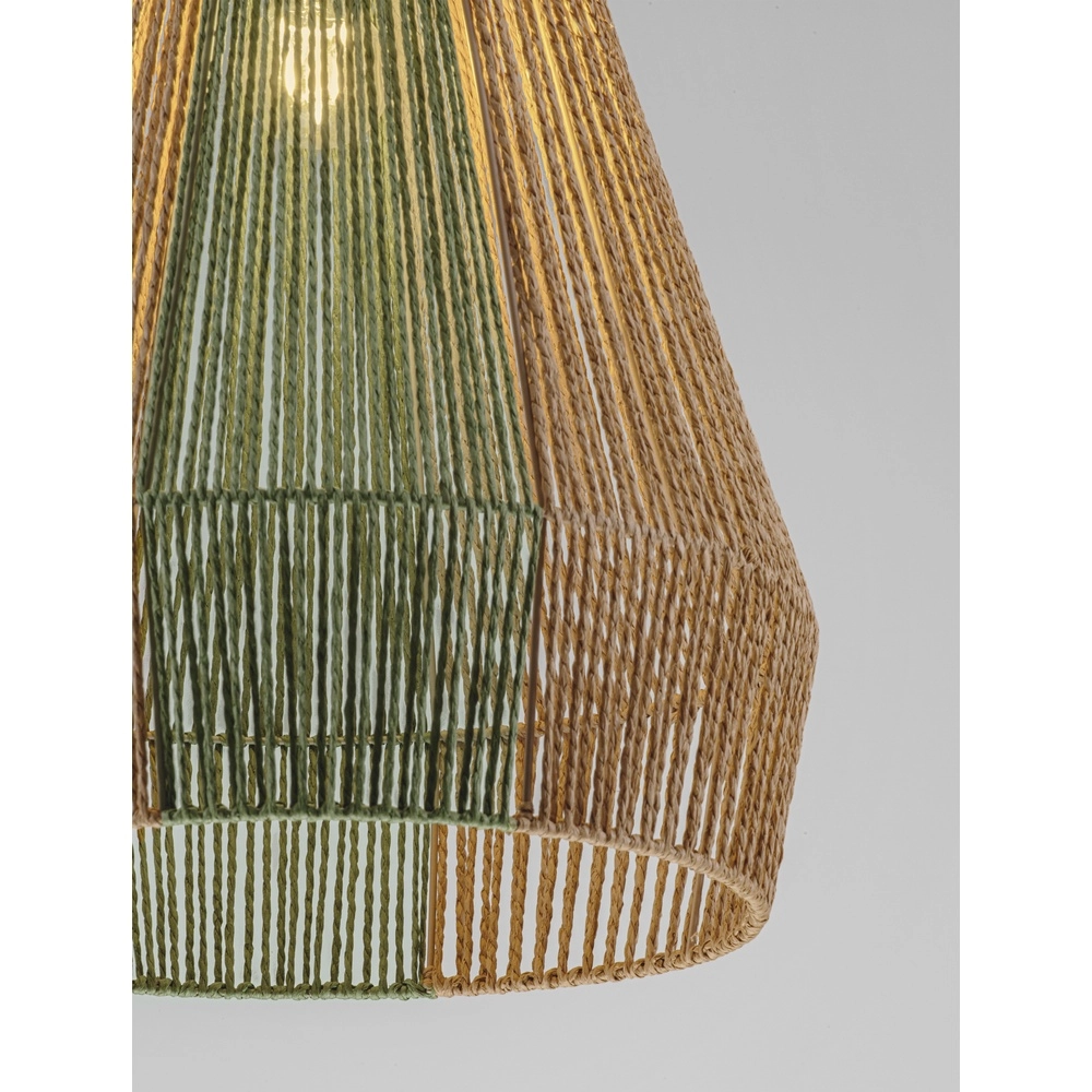 Suspension Dena Ø 39cm marron avec vert Lyora 5212017477309