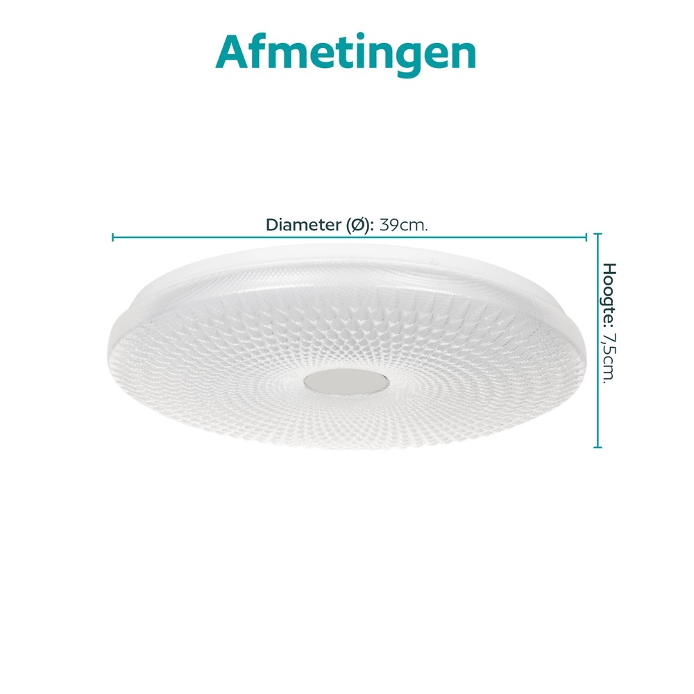 Éclairage de plafond Sarmeola blanc Ø 39cm Eglo 9008606391899