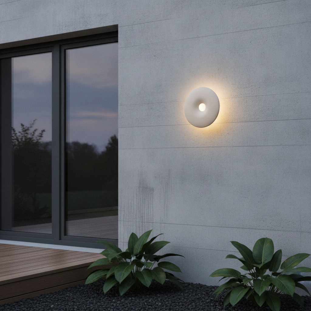 Lampe murale unique Splash brun sable rond