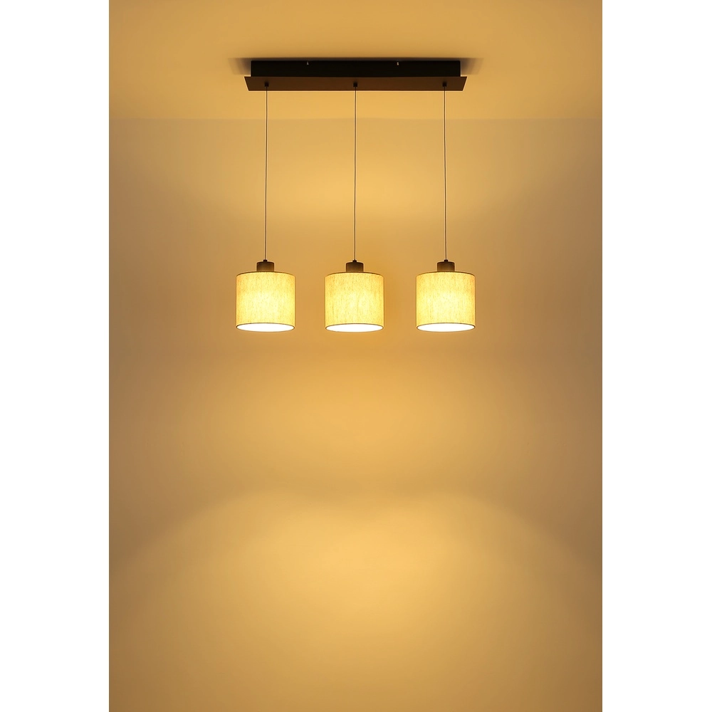 Lampe suspendue en métal à canon Thea Ligne droite à trois lumières Globo 9007371567034