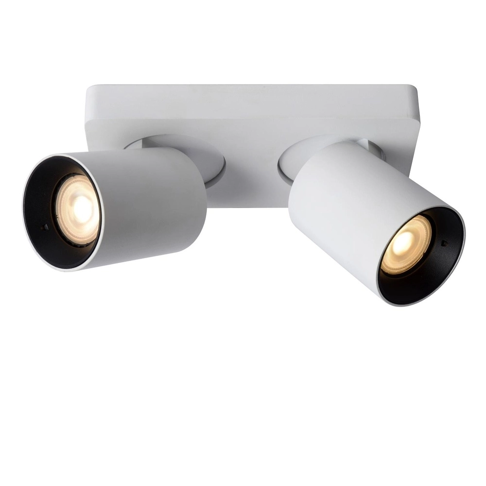 Projecteur de plafond Nigel Blanc à deux lumières Lucide 5411212092564