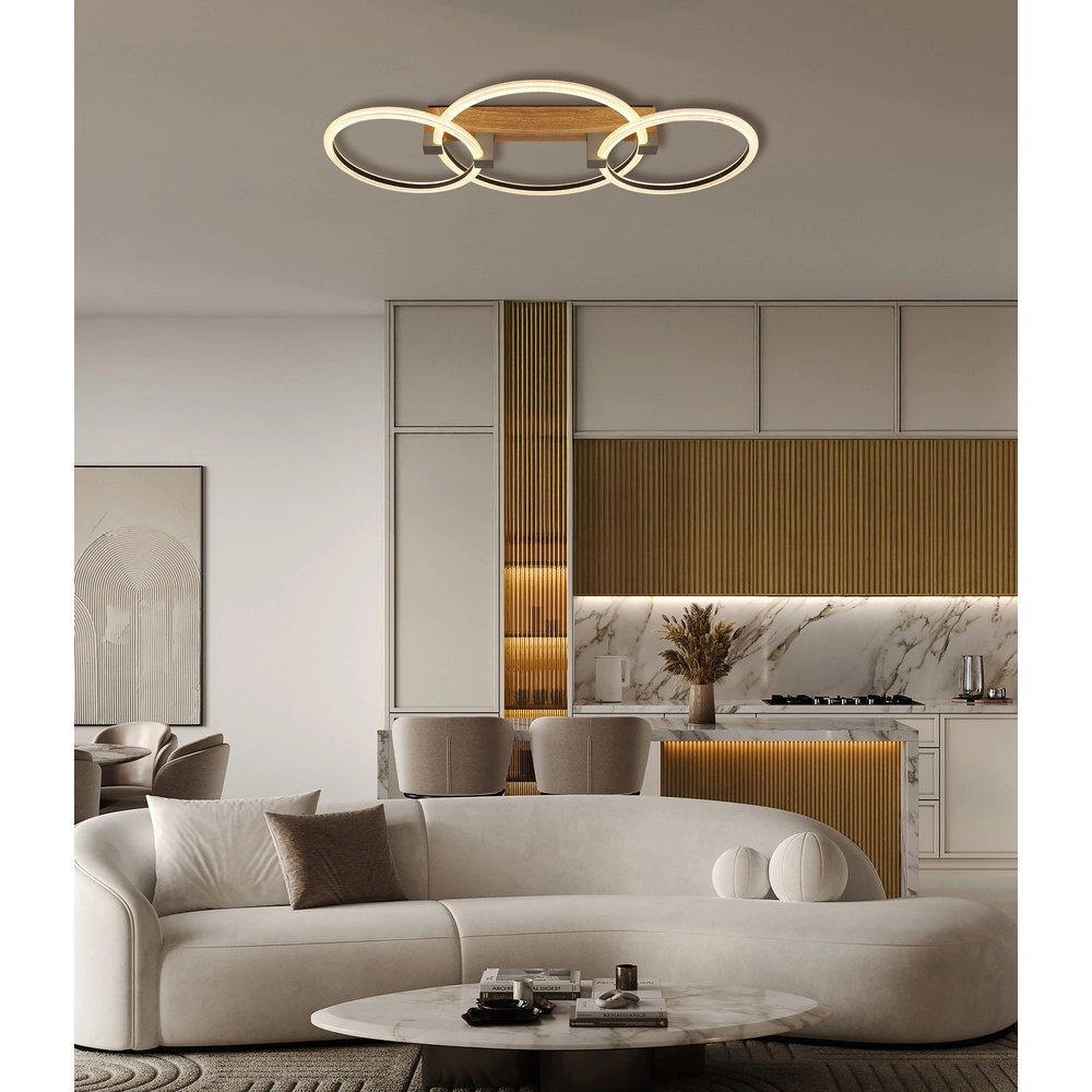 Lampe de plafond en bois Fletcher Conception Globo 9007371580293