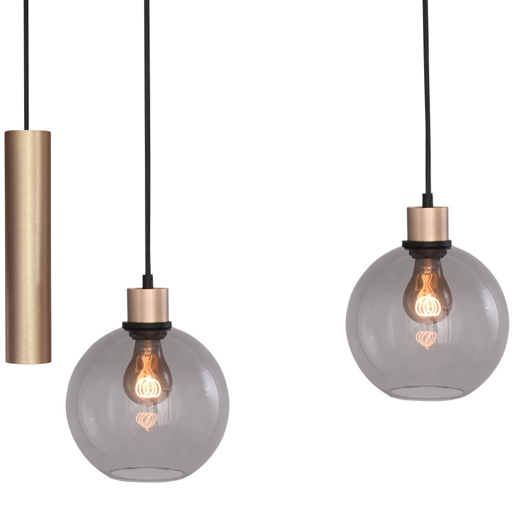 Lampe suspendue Lazise 4x Ø 20cm et 2x GU10 or Masterlight 8718121303024