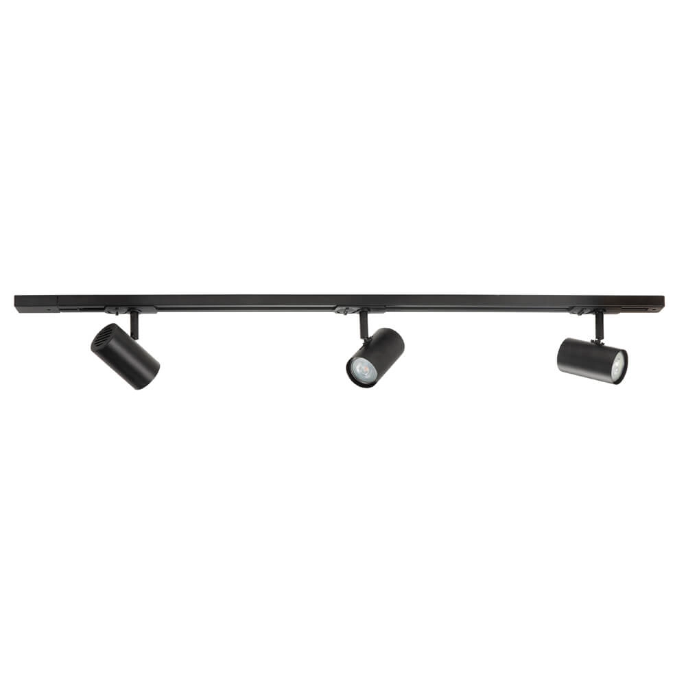 Jeu de rails monophasés 100cm Cilinder noir avec 3 taches Jeu de rails monophasés 100cm Cilinder noir avec 3 taches