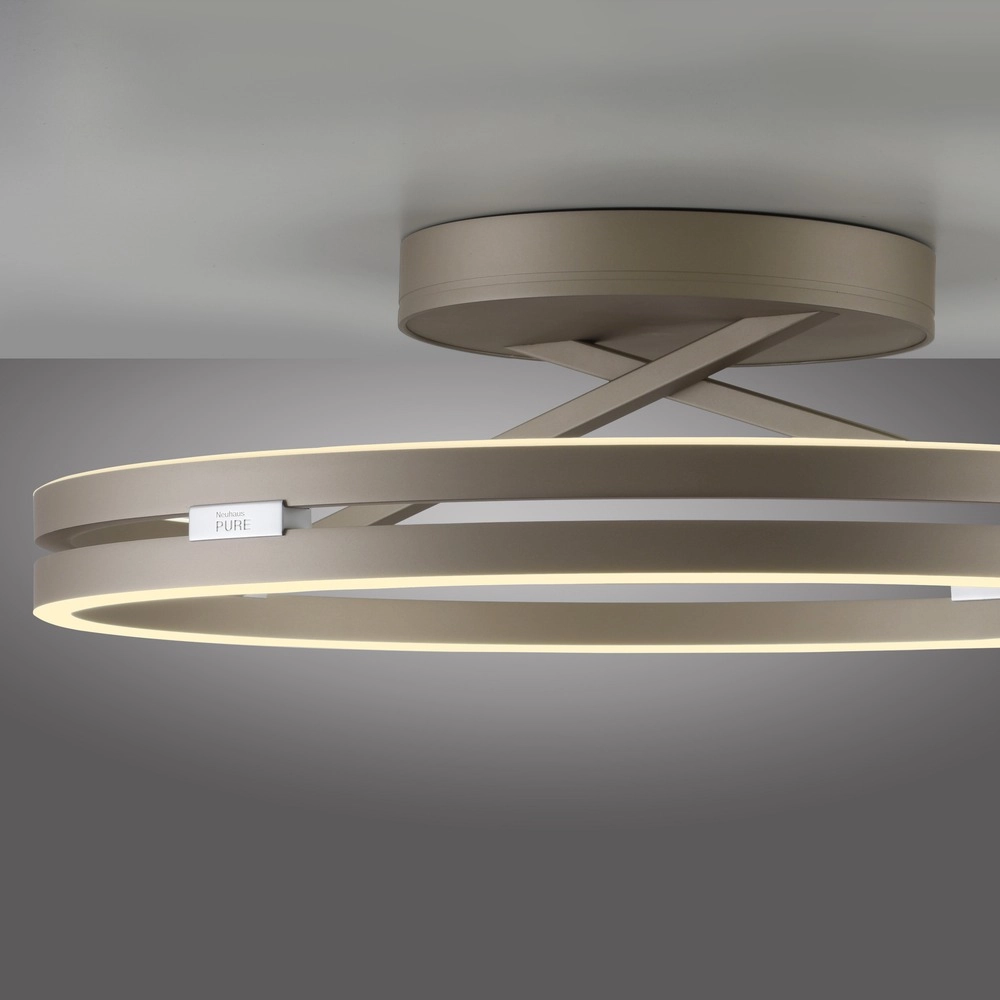 Lumière LED de plafond Pure Loop Ø 60 cm - bronce Paul Neuhaus 4012248398340