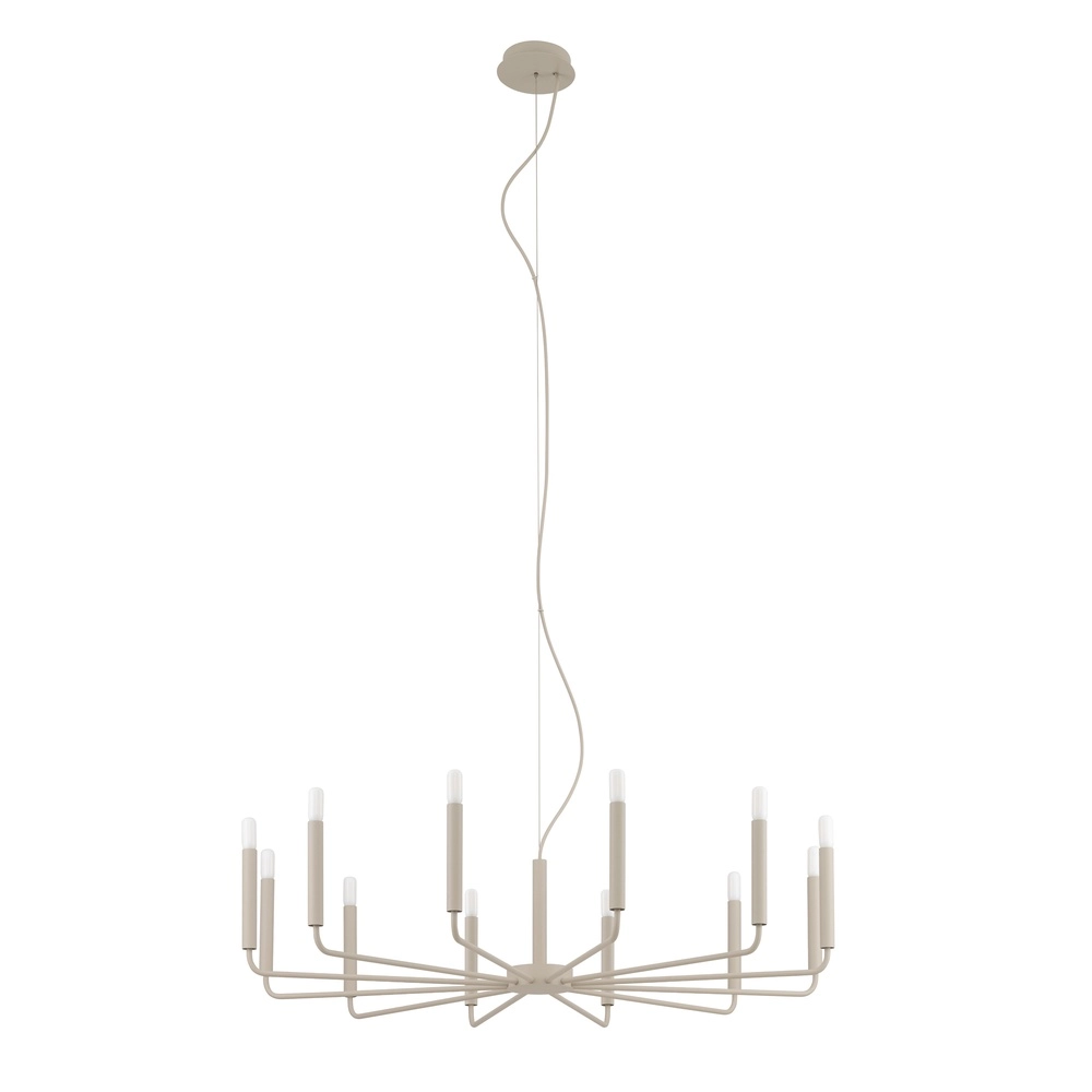 Lustre moderne Orto brun sable Ø 103cm